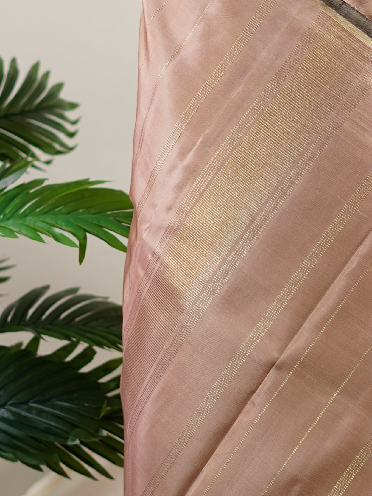 Kanchipuram Silk Orange 100% Pure Silk - Manoranjitham Weaves - Handloom Store