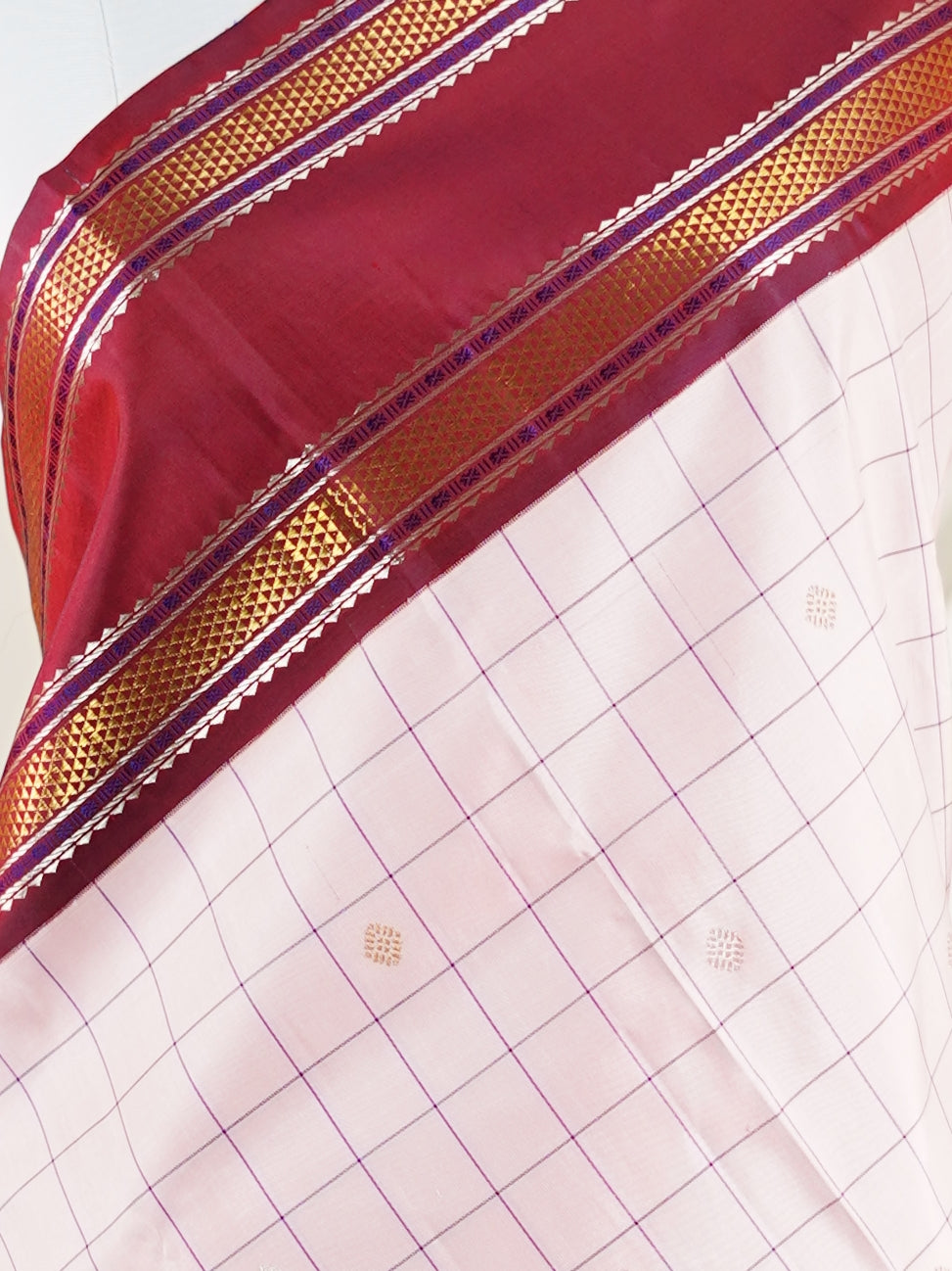Kanchipuram Silk Pink 100% Pure Silk - Manoranjitham Weaves - Handloom Store