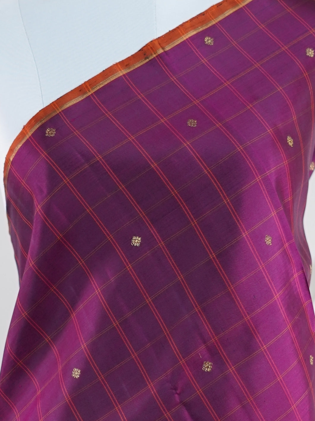 Kanchipuram Silk Magentanta Pink 100% Pure Silk - Manoranjitham Weaves - Handloom Store
