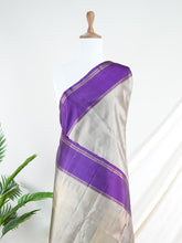 Kanchipuram Silk Grey 100% Pure Silk - Manoranjitham Weaves - Handloom Store