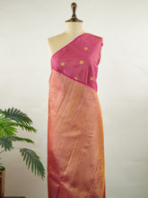 Samanvitha – Pink Pure Kanjivaram Silk Saree | Zari Checks