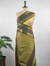 Vainavi – Gold Pure Kanjivaram Silk Saree | Meena Work