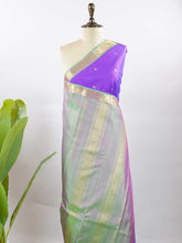 Mahatripura - Violet Pure Kanjivaram Silk Saree