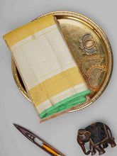 Kanchipuram Silk Ivory 100% Pure Silk - Manoranjitham Weaves - Handloom Store