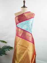 Kanchipuram Silk A masterpiece from Maharashtra, this 100% Pure Silk saree in Aqua Green is a tribute to India's rich handloom legacy. The Pure Zari weaving and Buttis motifs make it a perfect choice for brides and celebrations. Every thread speaks of elegance, tradition, and the skilled hands that bring this saree to life. Malkaunsa - Manoranjitham Weaves - Handloom Store