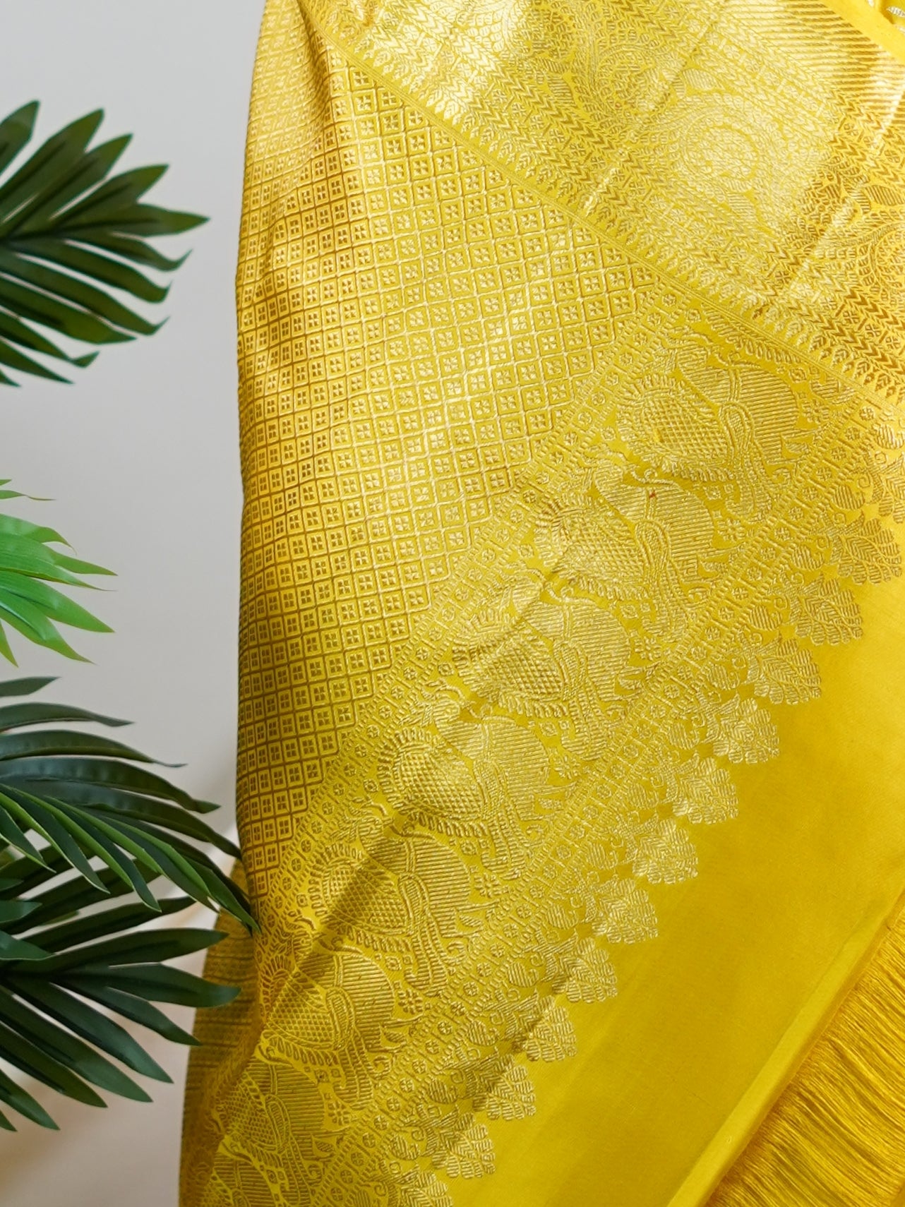 Kanchipuram Silk 100% Pure Silk - Manoranjitham Weaves - Handloom Store