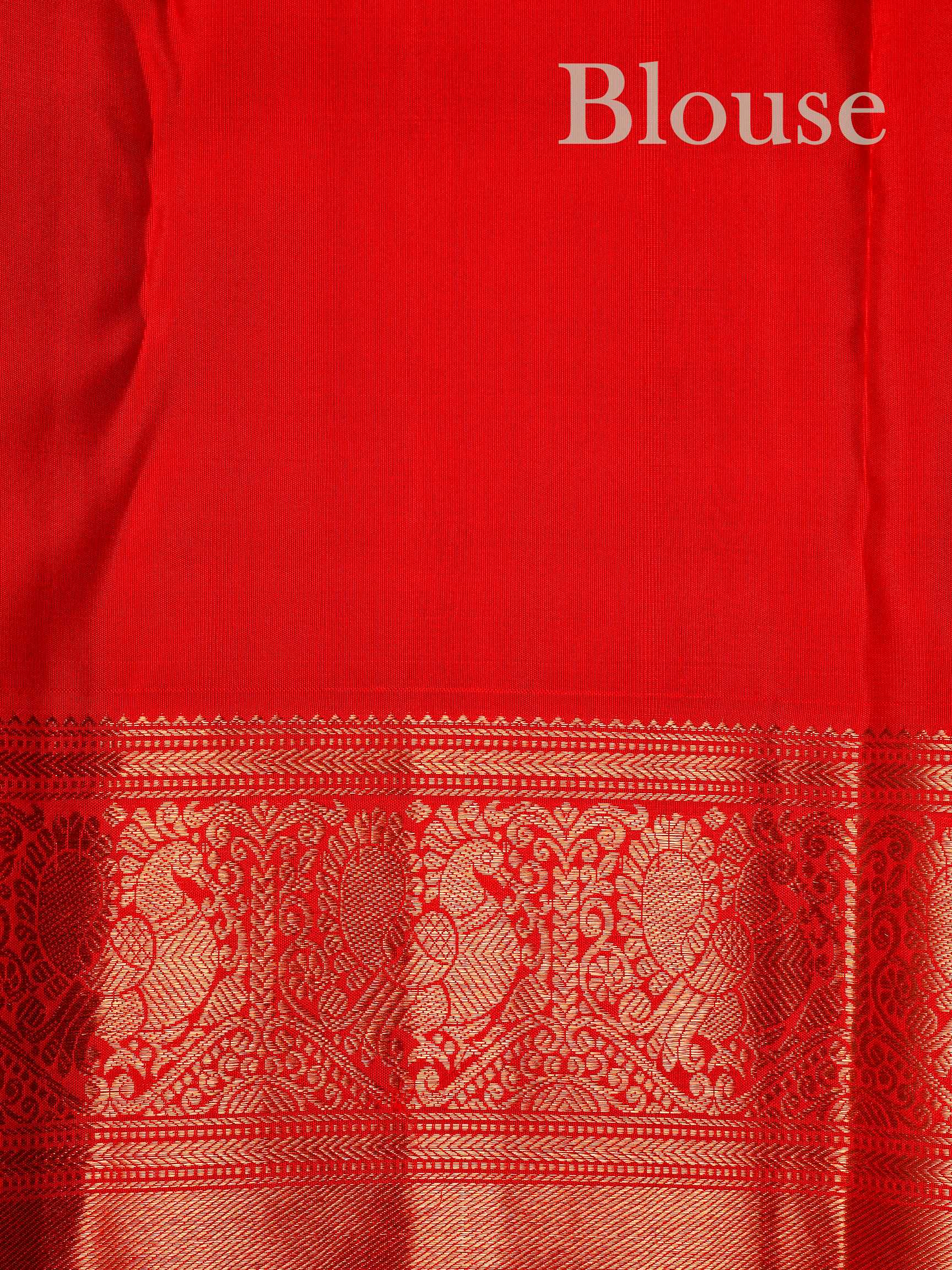 Kanchipuram Silk Red 100% Pure Silk - Manoranjitham Weaves - Handloom Store
