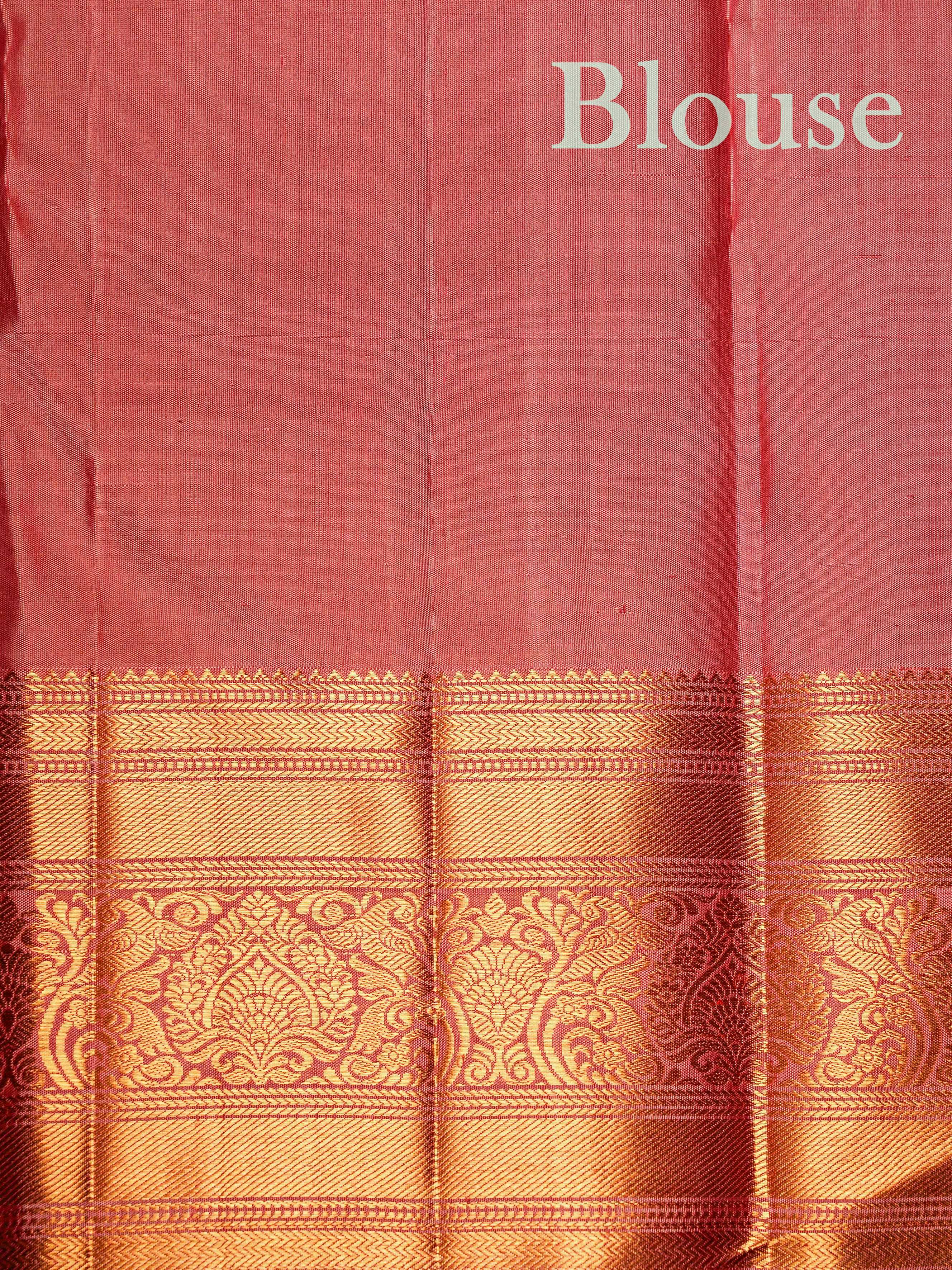 Kanchipuram Silk Yellow 100% Pure Silk - Manoranjitham Weaves - Handloom Store