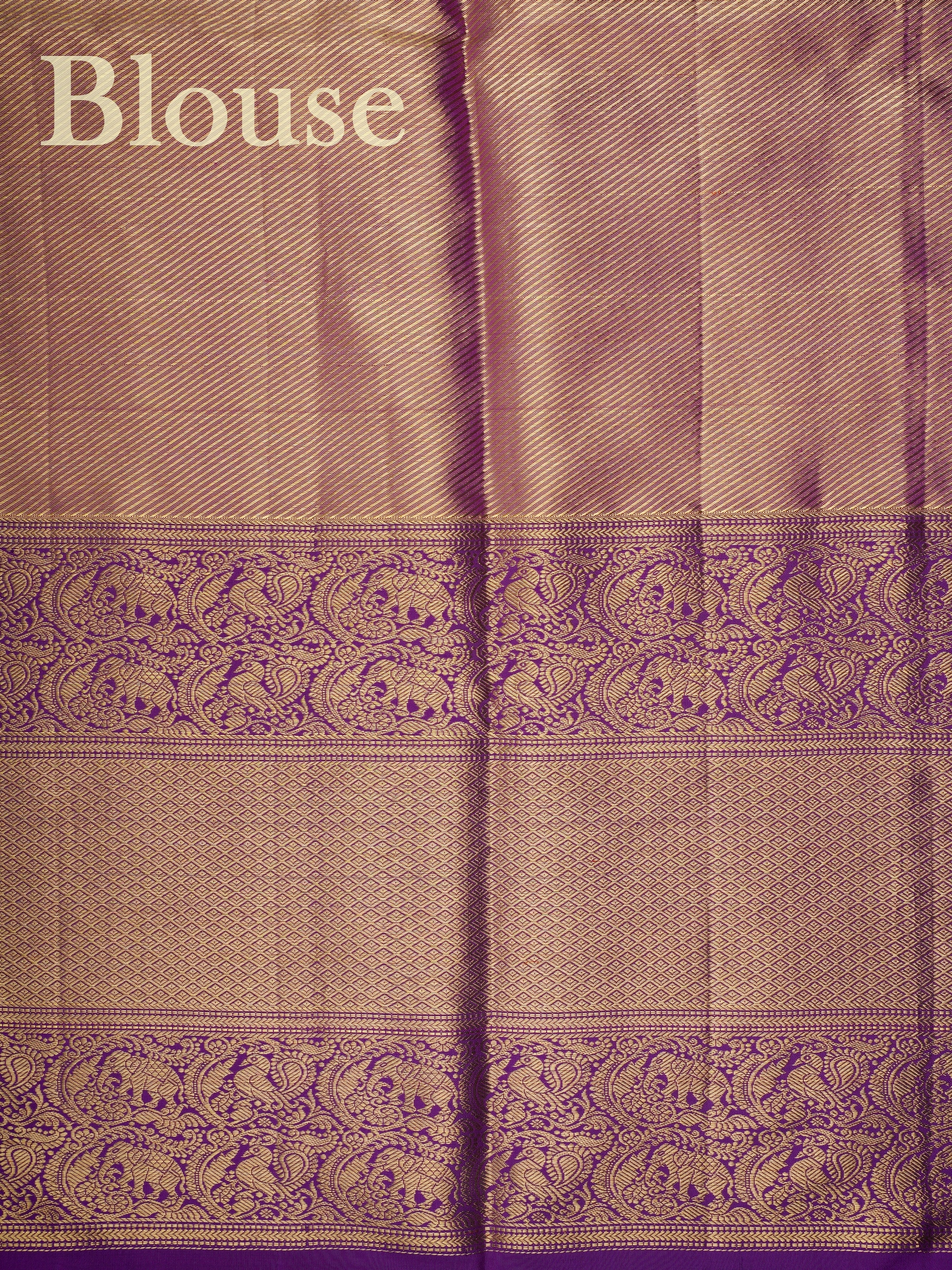 Kanchipuram Silk Cream 100% Pure Silk - Manoranjitham Weaves - Handloom Store