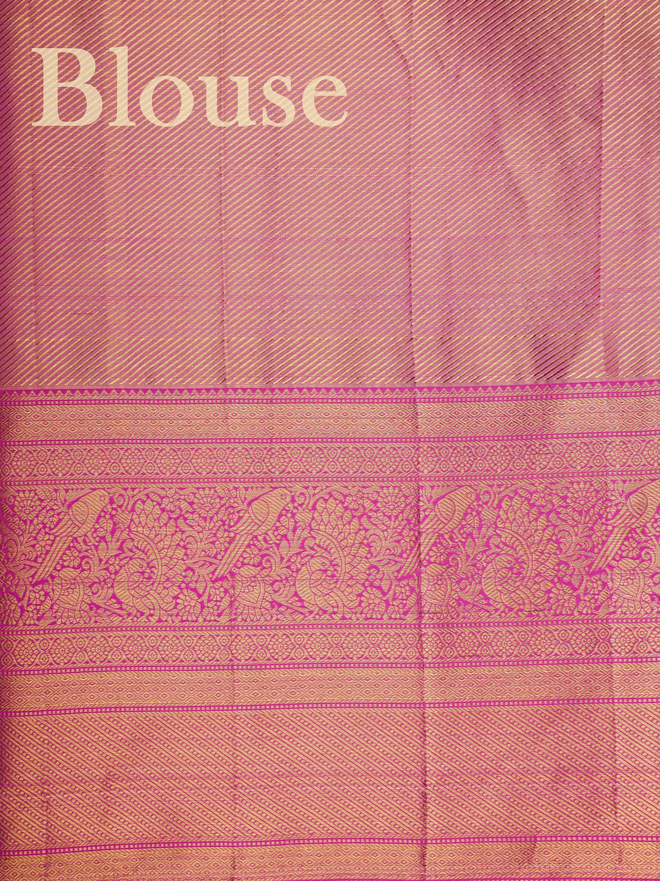 Kanchipuram Silk Light Mauve Peach 100% Pure Silk - Manoranjitham Weaves - Handloom Store