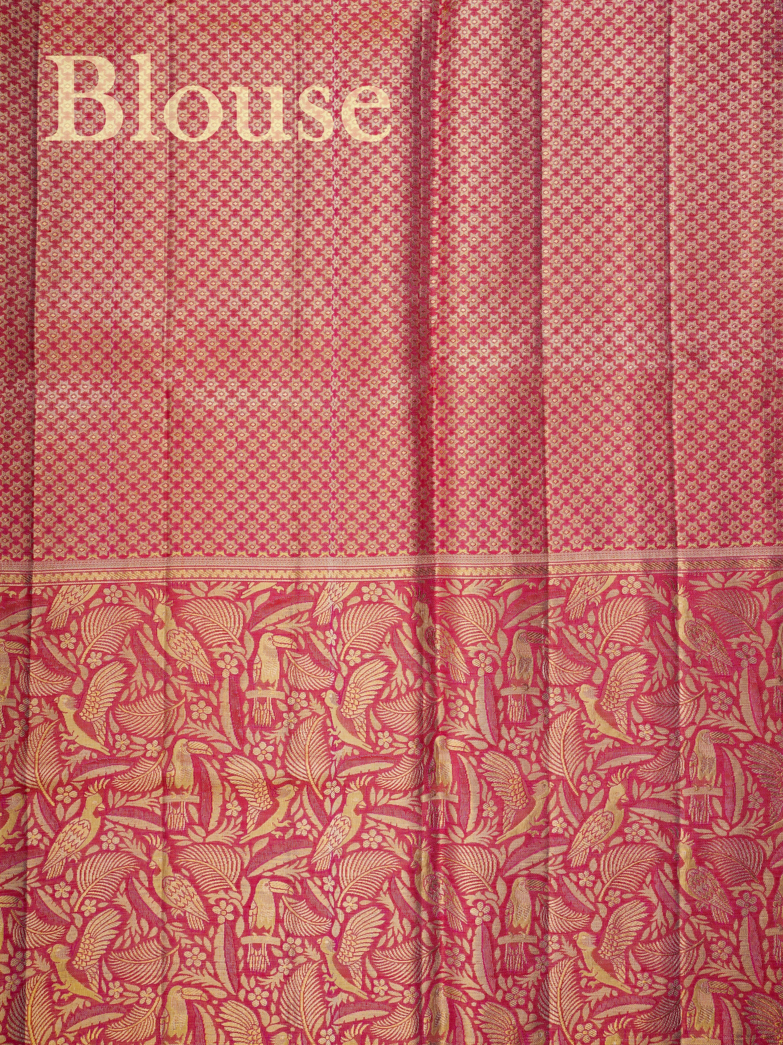 Kanchipuram Silk Light Biscuit 100% Pure Silk - Manoranjitham Weaves - Handloom Store