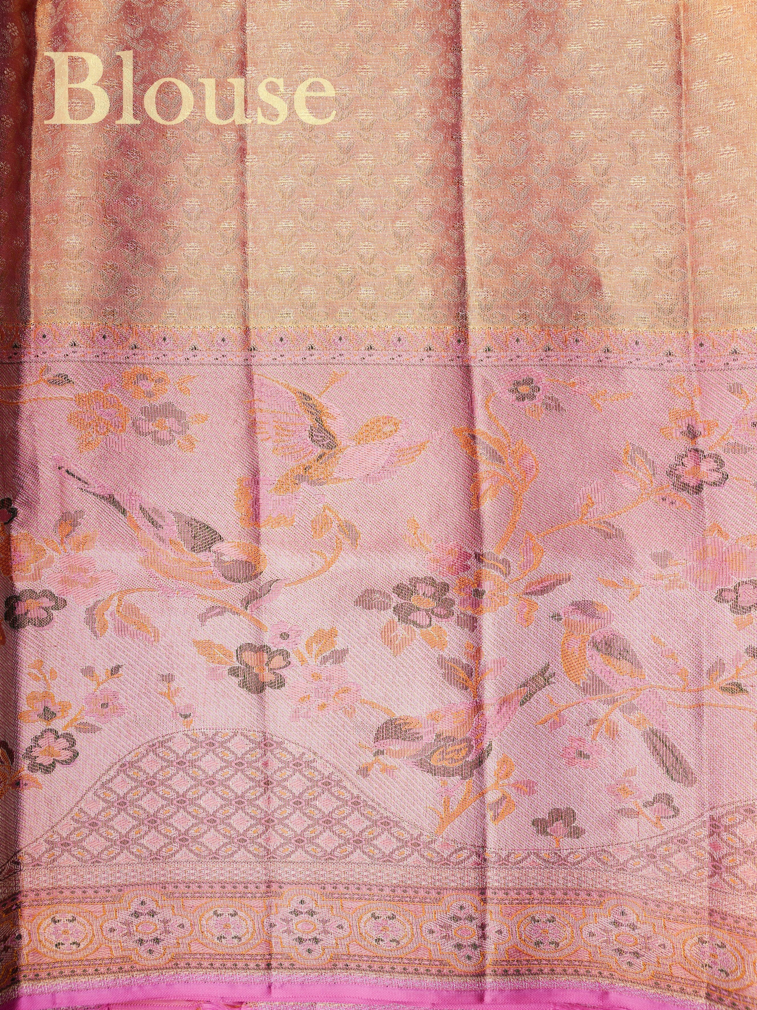 Kanchipuram Silk Golden 100% Pure Silk - Manoranjitham Weaves - Handloom Store