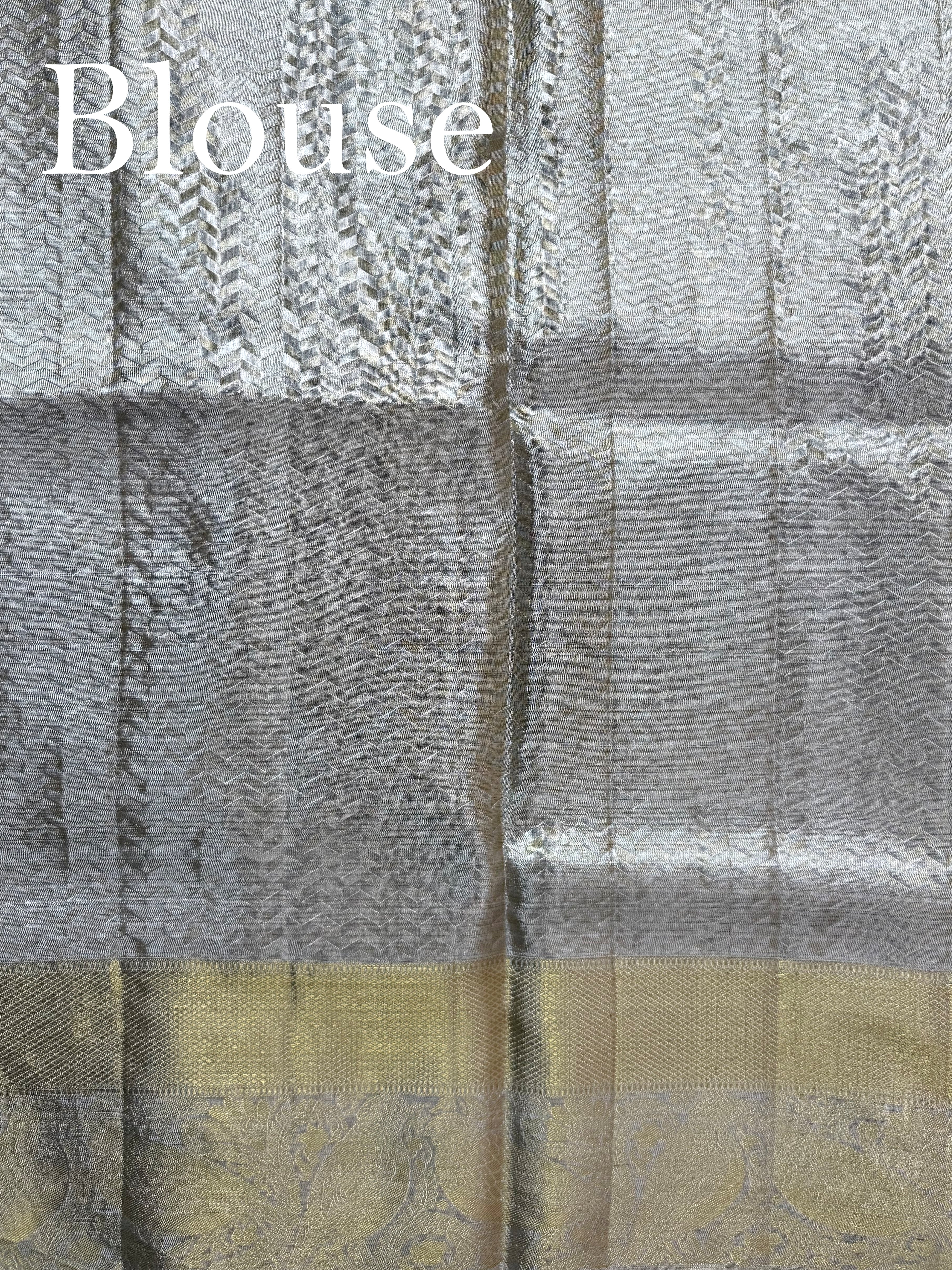Kanchipuram Silk Silver 100% Pure Silk - Manoranjitham Weaves - Handloom Store