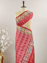 Maha Kali – Handwork Embroidered Silk Saree | Ikkat Border