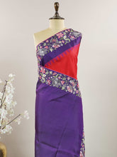 Hamsanandi – Bright Red Handwork Embroidered Silk Saree | Parsigara Embroidery