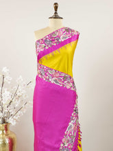 Hamsanandi – Bright Red Handwork Embroidered Silk Saree | Parsigara Embroidery