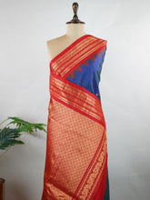 Gadwal Silk Handwoven in Telangana, Gadwal is a pure silk saree celebrated for its lightness, softness that deepens with every use, and its timeless elegance—making it one of the most comfortable and graceful vintage sarees ever woven Tejaswini - Handloom Gadwal Silk Saree | Pure Silk | Zari Border - Manoranjitham Weaves - Handloom Store