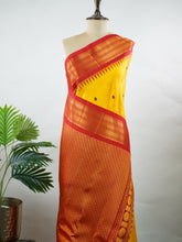 Natabhairavi – Yellow Handloom Gadwal Silk Saree | Pure Silk | Zari Border