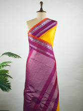 Shankari – Yellow Handloom Gadwal Silk Saree | Pure Silk | Zari Border