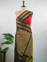 Bilvani – Red Handloom Gadwal Silk Saree | Pure Silk | Zari Border