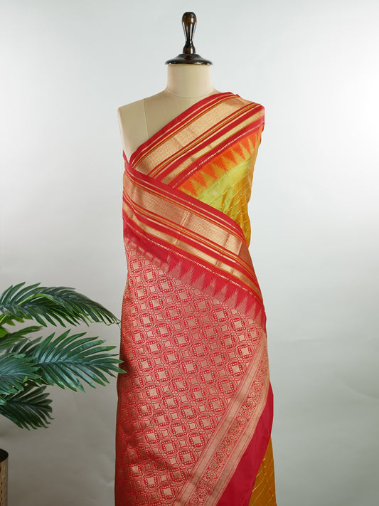 Narayanpet Narayanpet sarees with checks and buttis showcase a perfect blend of tradition and simplicity, featuring intricate motifs woven over classic check patterns.
Their vibrant colors and fine craftsmanship make them elegant choices for any occasion.
Kamalamanohari - Manoranjitham Weaves - Handloom Store