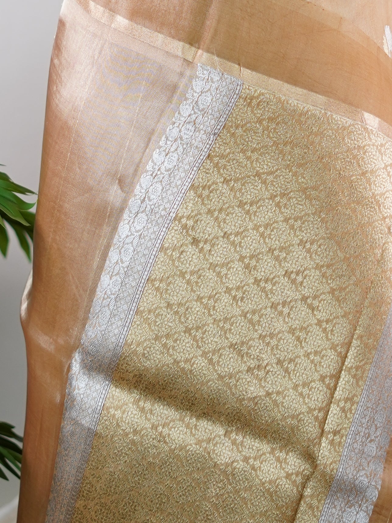 Katan Gold 100% Pure Tissue - Manoranjitham Weaves - Handloom Store