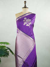 Katan Lightweight katan silk saree with woven motifs. Easy to drape and comfortable for all-day wear. Anahita - Manoranjitham Weaves - Handloom Store