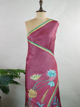 Organza Organza with Pen Kalamkari Kanmani - Manoranjitham Weaves - Handloom Store
