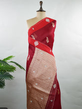 Organza Elegant red organza saree featuring exquisite embroidery for a stunning festive look.br data-start=85 data-end=88The sheer, lightweight fabric creates a graceful and flowy silhouette.br data-start=158 data-end=161Beautiful embroidered detailing adds richness and refined craftsmanship.br data-start=233 data-end=236Perfect for weddings, parties, and special occasions where you want to stand out. Tanirika - Organza Saree | Embroidered - Manoranjitham Weaves - Handloom Store