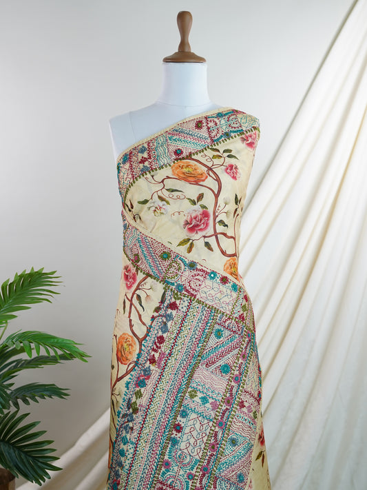 Tussar 100% Pure Tussar - Manoranjitham Weaves - Handloom Store