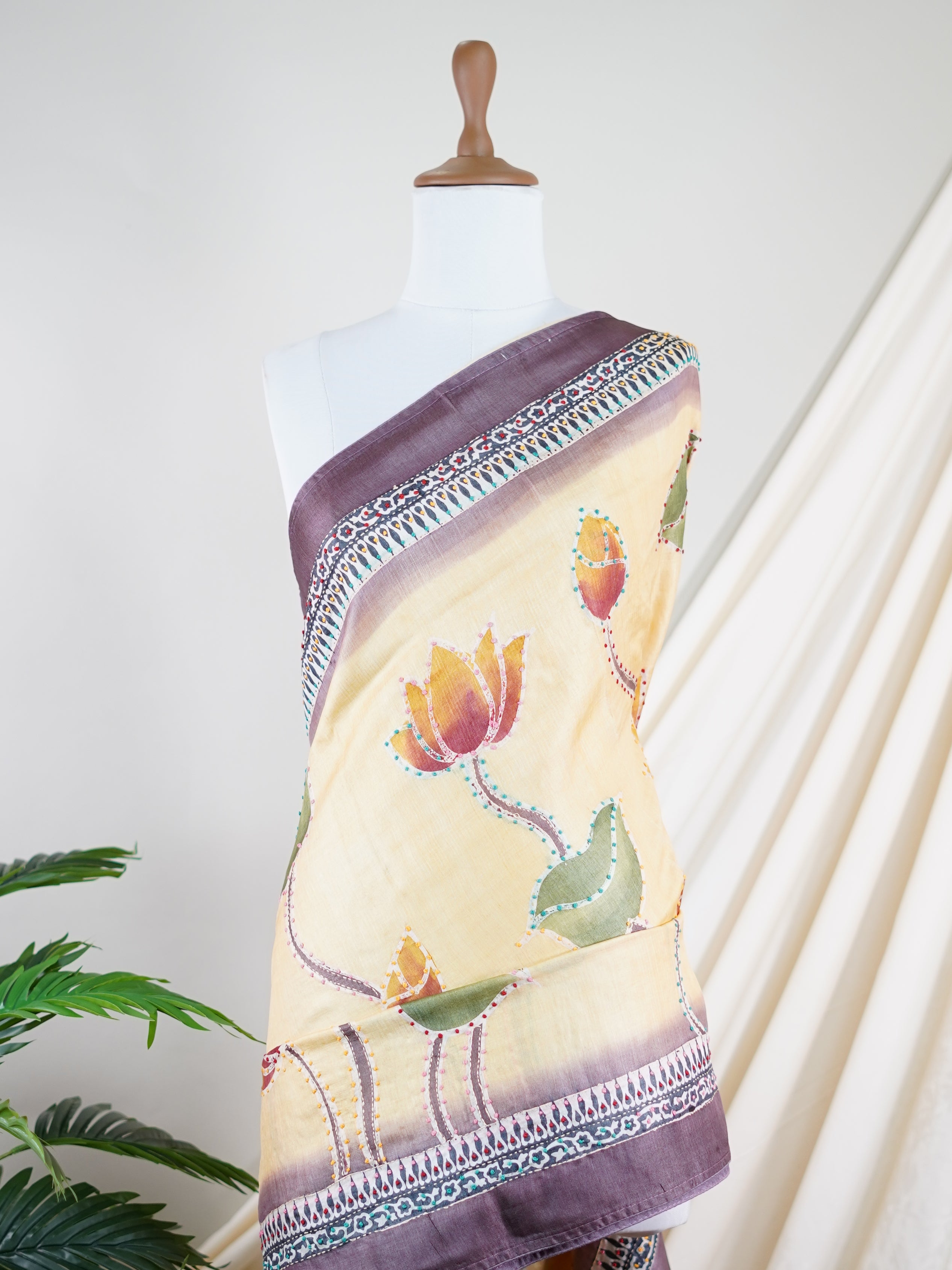 Tussar 100% Pure Tussar - Manoranjitham Weaves - Handloom Store