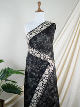 Tussar Black Organza - Manoranjitham Weaves - Handloom Store