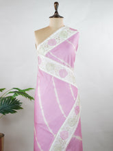 Tussar Lehariya Tusssar with Organza and Ari Pita work Dhriti - Manoranjitham Weaves - Handloom Store