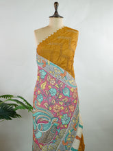 Tussar Bandej with Pen Kalamkari Pranavi - Manoranjitham Weaves - Handloom Store