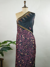 Tussar Tussar with Kashmiri Work Sharika - Manoranjitham Weaves - Handloom Store