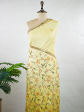 Tussar A dreamy blend of light and dark pastel gradients, this saree radiates soft elegance. Delicate, simple embroidery graces the body and blouse, while the pallu steals the spotlight with rich, heavy katha work—perfect for graceful festive and occasion wear. Anahitha - Manoranjitham Weaves - Handloom Store
