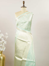 Charukesi – Banarasi Tissue Kora Saree | Lightweight | Woven Buttas