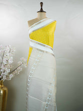 Lalitarekha – Yellow Pure Mysore Silk Saree | Meena Work