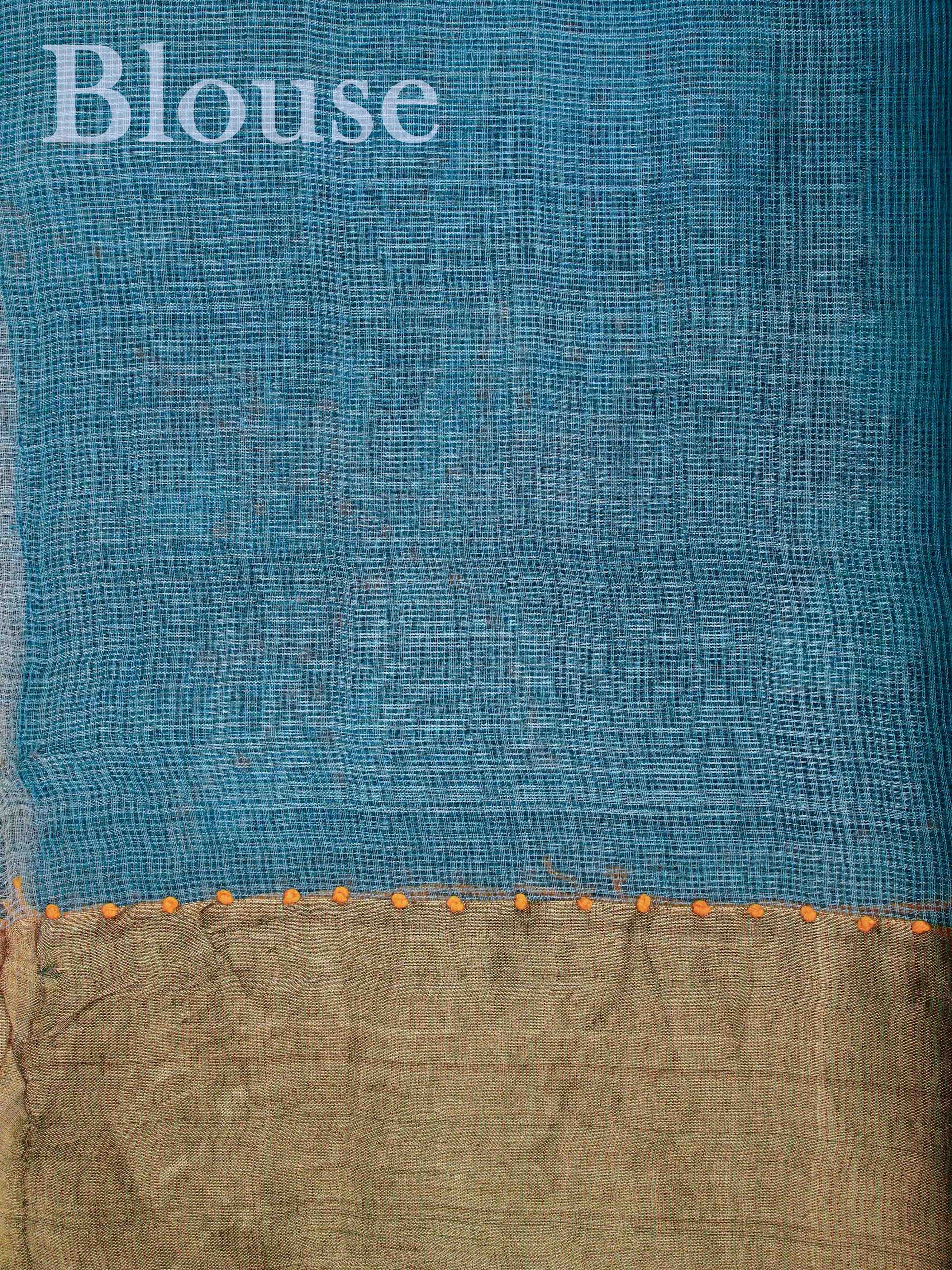 Tussars Cream Kota - Manoranjitham Weaves - Handloom Store