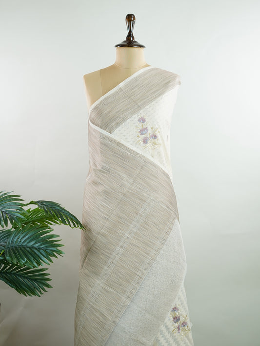 Anandabhairavi – Cream Handloom