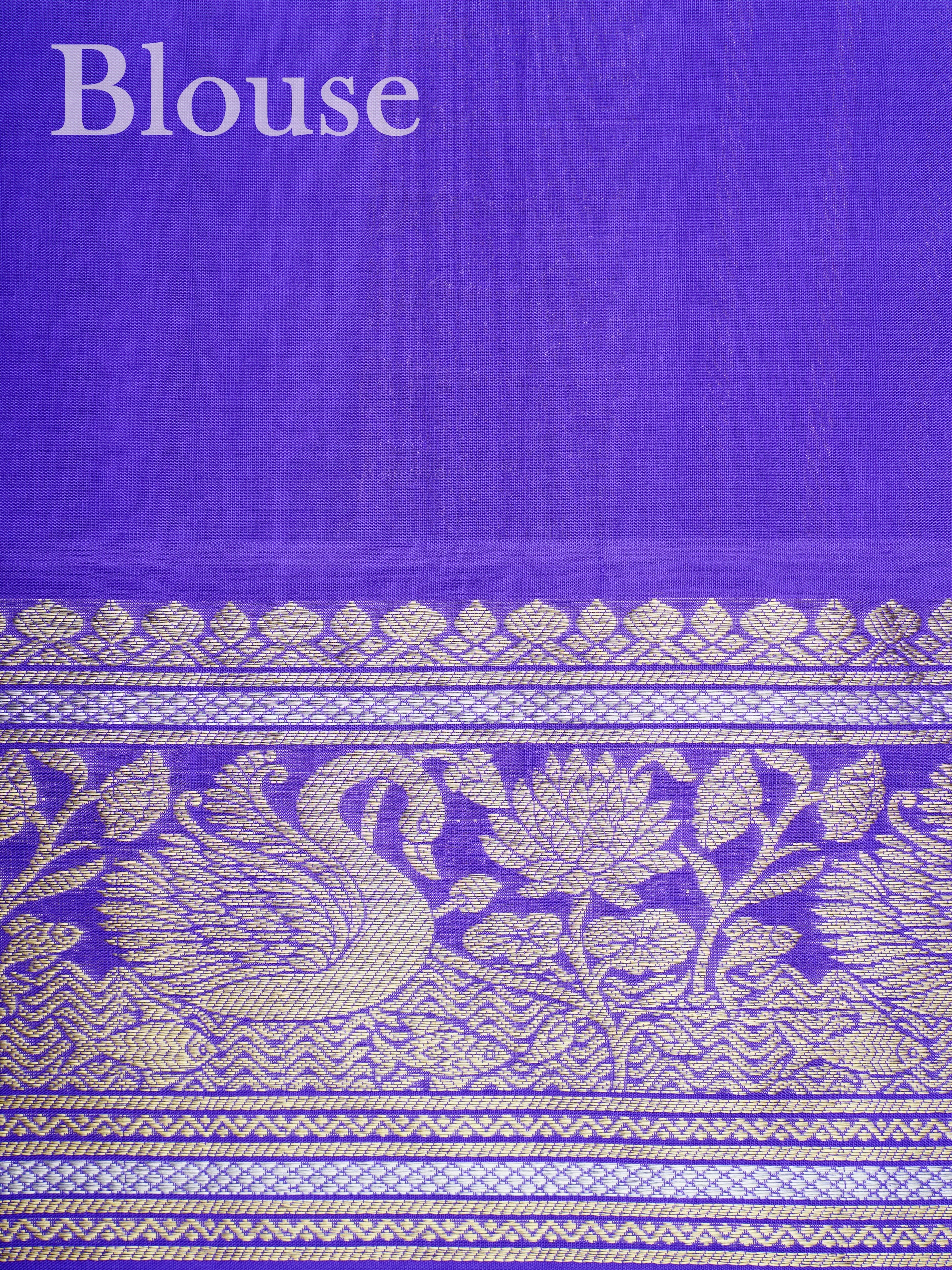 Venkatagiri Silk Purple 100% Pure Silk - Manoranjitham Weaves - Handloom Store