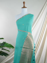 Cotton Blue 100% Pure Cotton - Manoranjitham Weaves - Handloom Store