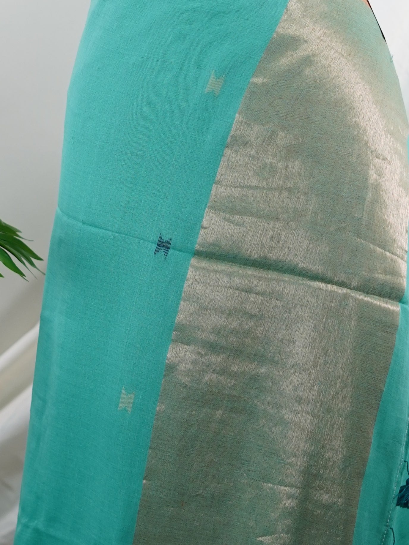 Cotton Blue 100% Pure Cotton - Manoranjitham Weaves - Handloom Store