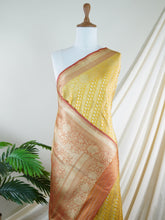 Katan Yellow 100% Pure Katan Silk - Manoranjitham Weaves - Handloom Store