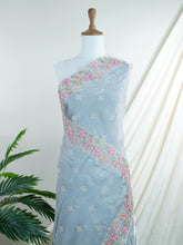 Katan Grey 100% Pure Tissue - Manoranjitham Weaves - Handloom Store