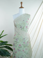 Katan Green 100% Pure Tissue - Manoranjitham Weaves - Handloom Store