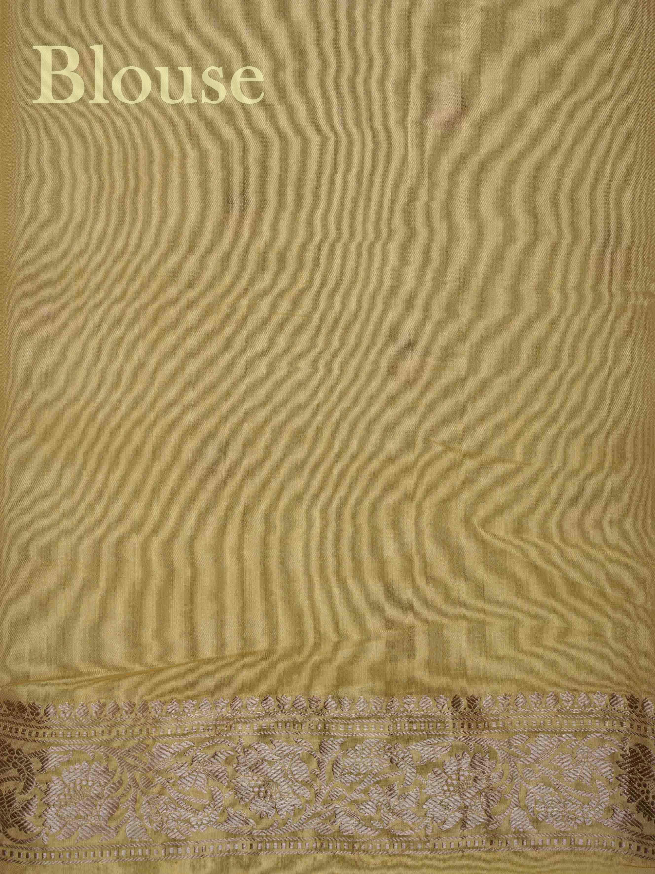 Tissue Yellow 100% Pure Tissue - Manoranjitham Weaves - Handloom Store
