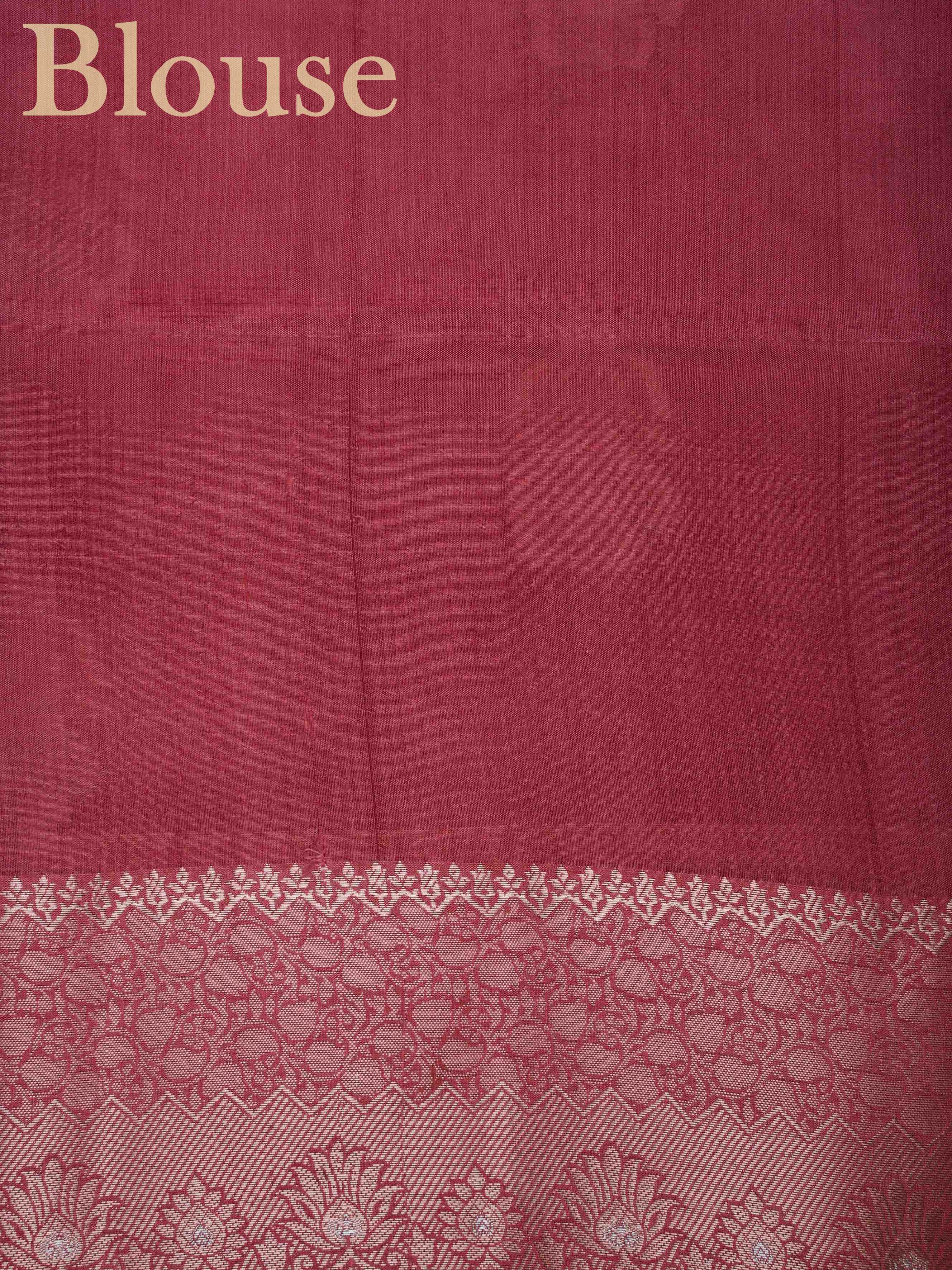 Chiniya Silk Peach 100% Pure Katan Soft Silk - Manoranjitham Weaves - Handloom Store