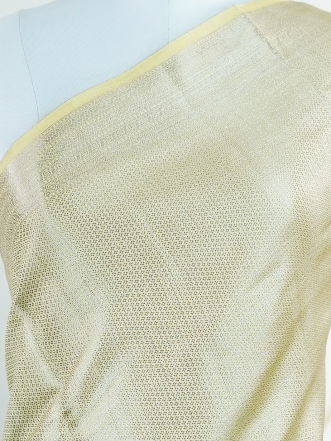 Chiniya Silk Yellow 100% Pure Silk - Manoranjitham Weaves - Handloom Store