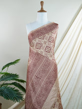 Satin Salmon Semi Mushru - Manoranjitham Weaves - Handloom Store